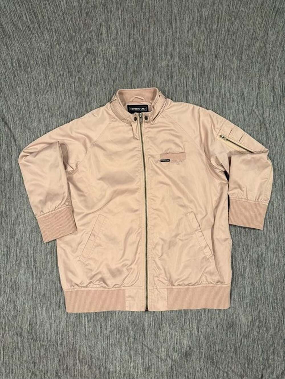 Members Only Pale Pink Bomber Jacket